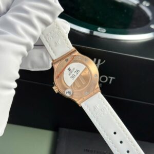 Đồng Hồ Hublot Classic Fusion Màu Vàng Hồng Mặt Số Trắng Nhà Máy HB 33mm (1)