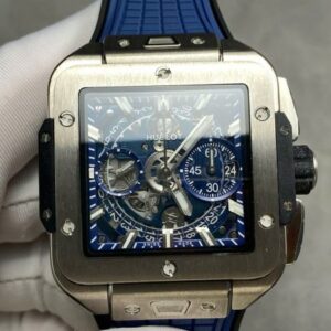 Đồng Hồ Hublot Square Bang Unico Titanium Mặt Số Xanh Blue Nhà Máy BBF 42mm (1)
