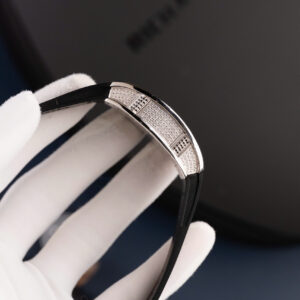 Đồng Hồ Nữ Richard Mille RM07-01 Replica Mặt Đen Đính Đá Nhà Máy ZF 36mm (1)