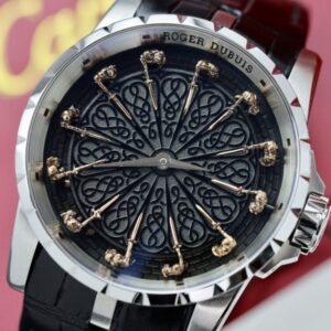 Đồng Hồ Roger Dubuis Excalibur Replica Cao Cấp Dây Da Đen Nhà Máy ZF 45mm (1)