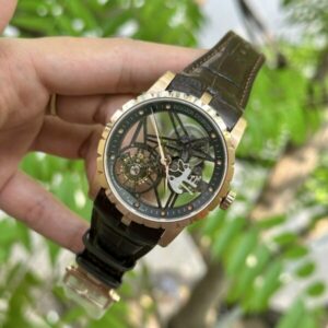 Đồng Hồ Roger Dubuis Excalibur Tourbillon Replica 1:1 Màu Vàng Hồng BBR Factory 42mm