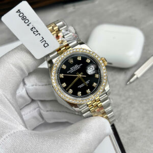 Đồng Hồ Rolex DateJust 126233 Replica Bọc Vàng 18K Viền Moissanite Nhà Máy GM 36mm (1)