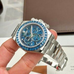 Đồng Hồ Rolex Daytona Arolla Challenge Blue Replica Cao Cấp Viền Đính Đá 40mm (1)
