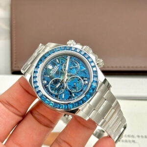 Đồng Hồ Rolex Daytona Arolla Challenge Blue Replica Cao Cấp Viền Đính Đá 40mm (1)