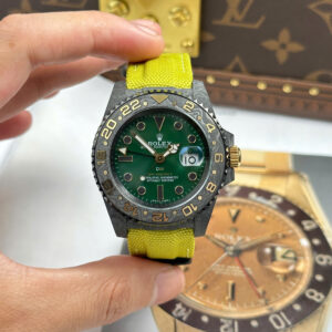 Đồng Hồ Rolex GMT-Master II Diw Replica Cao Cấp Vỏ Carbon Mặt Xanh Lá 40mm (1)