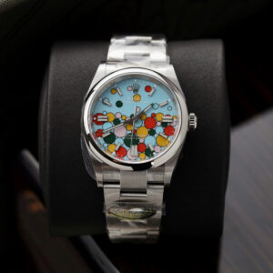 Đồng Hồ Rolex Oyster Perpetual Rep 1 1 Mặt Số Bong Bóng Nhà Máy Clean 36mm (1)