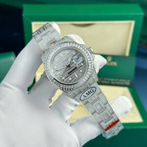 Đồng Hồ Rolex GMT-Master II Ice Replica Đính Full Đá Nhà Máy AMG 40mm