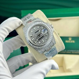 Đồng Hồ Rolex GMT-Master II Ice Replica Đính Full Đá Nhà Máy AMG 40mm