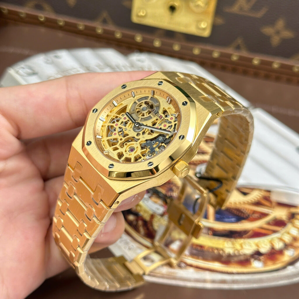 Đồng Hồ Audemars Piguet Royal Oak Jumbo Extra-thin 16204 Màu Vàng Gold Nhà Máy ZF 39mm (1)