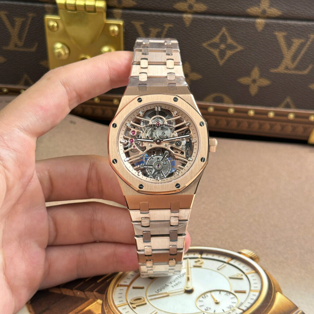 Đồng Hồ Audemars Piguet Royal Oak Ref. 26735 Rep 1 1 Tourbillon Màu Vàng Hồng 41mm (2)