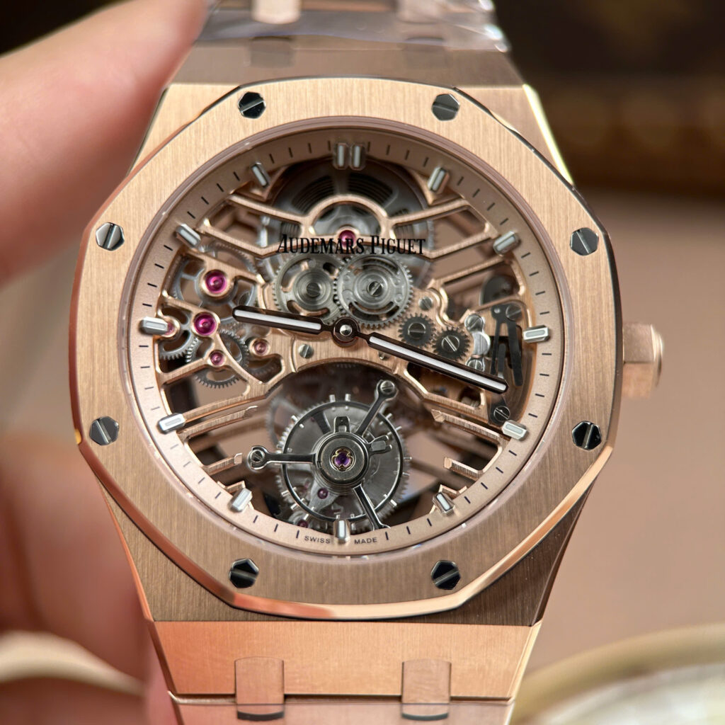 Đồng Hồ Audemars Piguet Royal Oak Ref. 26735 Rep 1 1 Tourbillon Màu Vàng Hồng 41mm (2)