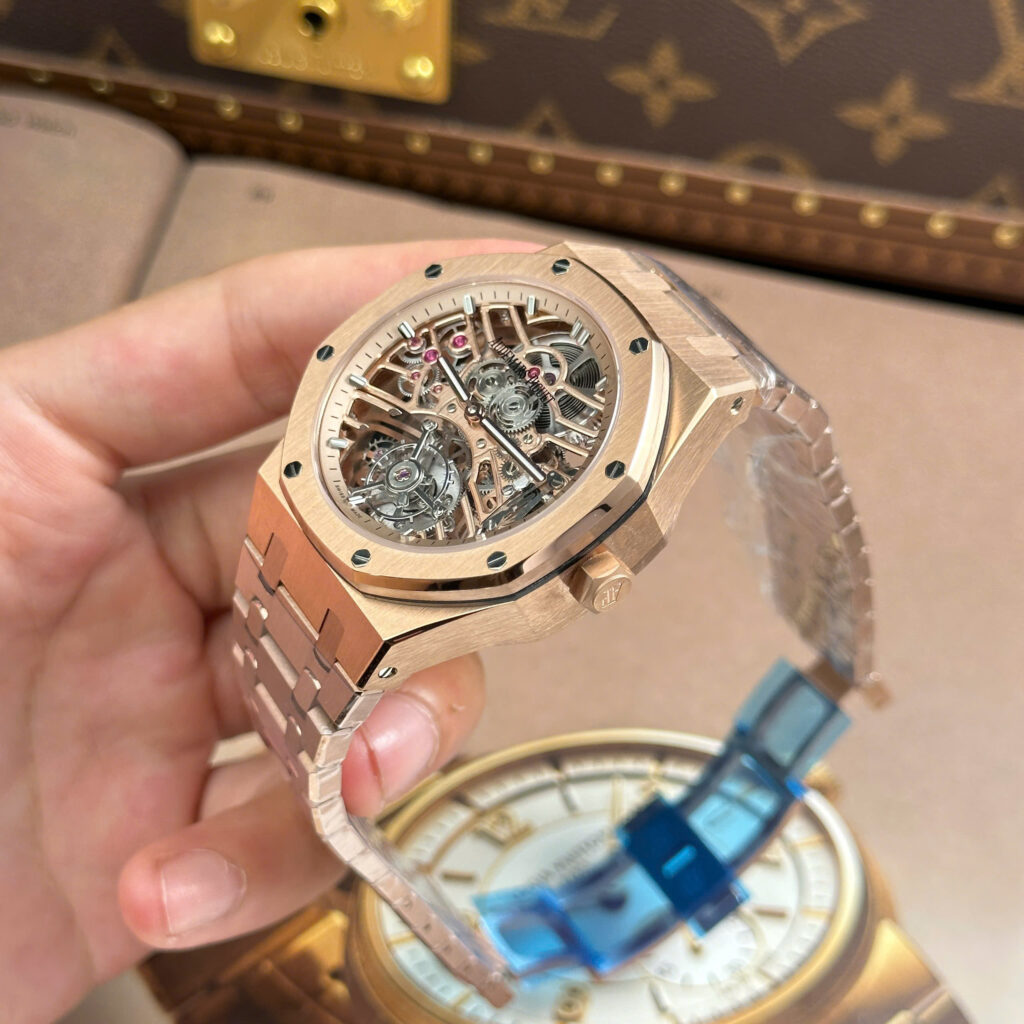 Đồng Hồ Audemars Piguet Royal Oak Ref. 26735 Rep 1 1 Tourbillon Màu Vàng Hồng 41mm (2)