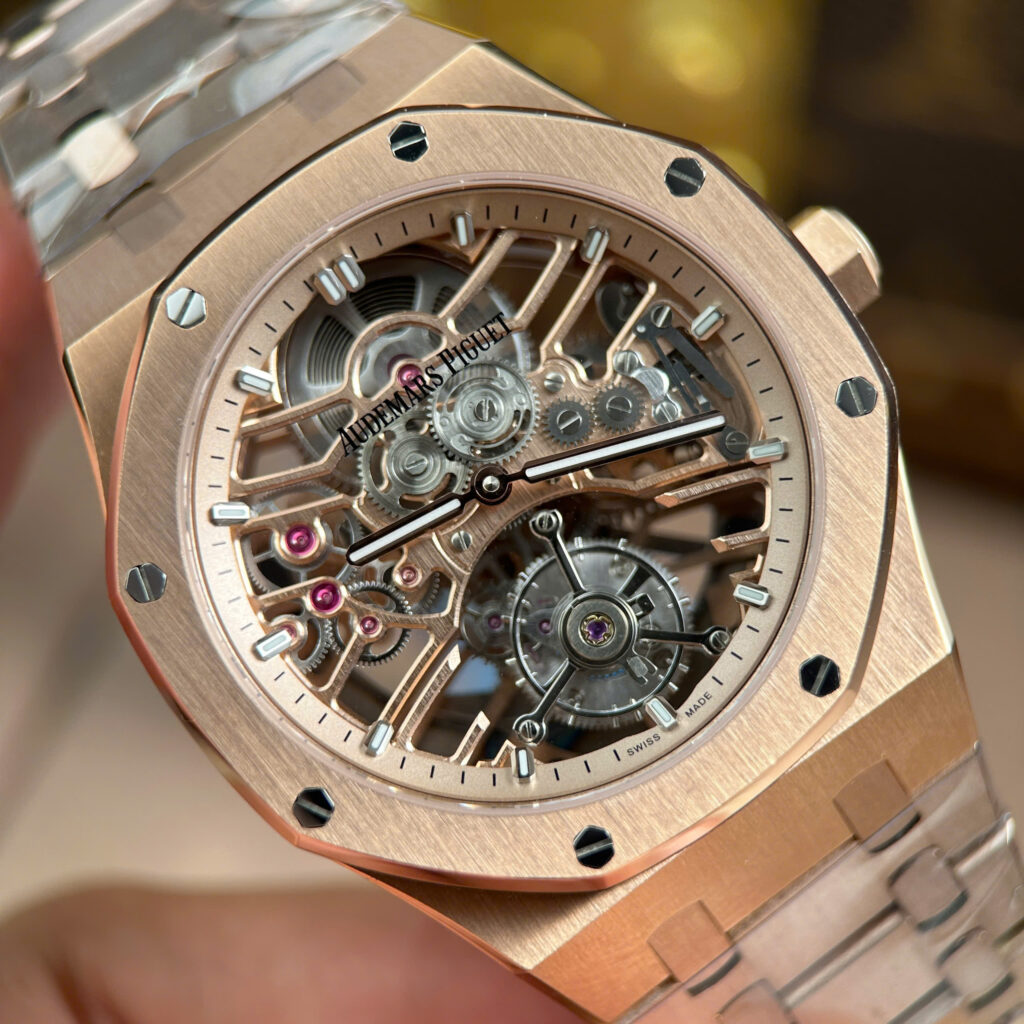 Đồng Hồ Audemars Piguet Royal Oak Ref. 26735 Rep 1 1 Tourbillon Màu Vàng Hồng 41mm (2)