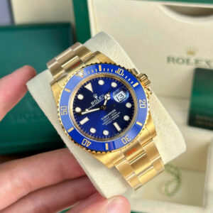 Đồng Hồ Rolex Submariner Date 126618LB Replica 1 1 Mạ Vàng Mặt Số Xanh Dương 41mm (1)