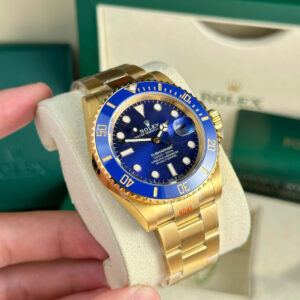 Đồng Hồ Rolex Submariner Date 126618LB Replica 1 1 Mạ Vàng Mặt Số Xanh Dương 41mm (1)