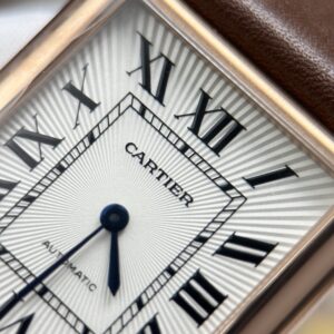 Đồng Hồ Cartier Tank Louis Màu Vàng Hồng Rep 1 1 Mặt Trắng Chải Tia 27.8×38.1mm