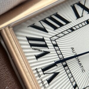 Đồng Hồ Cartier Tank Louis Màu Vàng Hồng Rep 1 1 Mặt Trắng Chải Tia 27.8×38.1mm