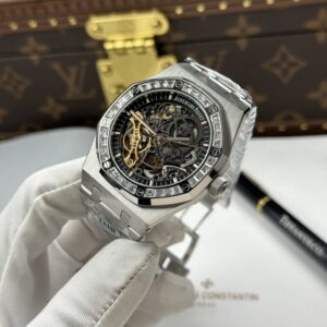 Đồng Hồ Audemars Piguet Royal Oak Double Balance Wheel Openworked 15412BC Rep 11 Cao Cấp 41mm (2)
