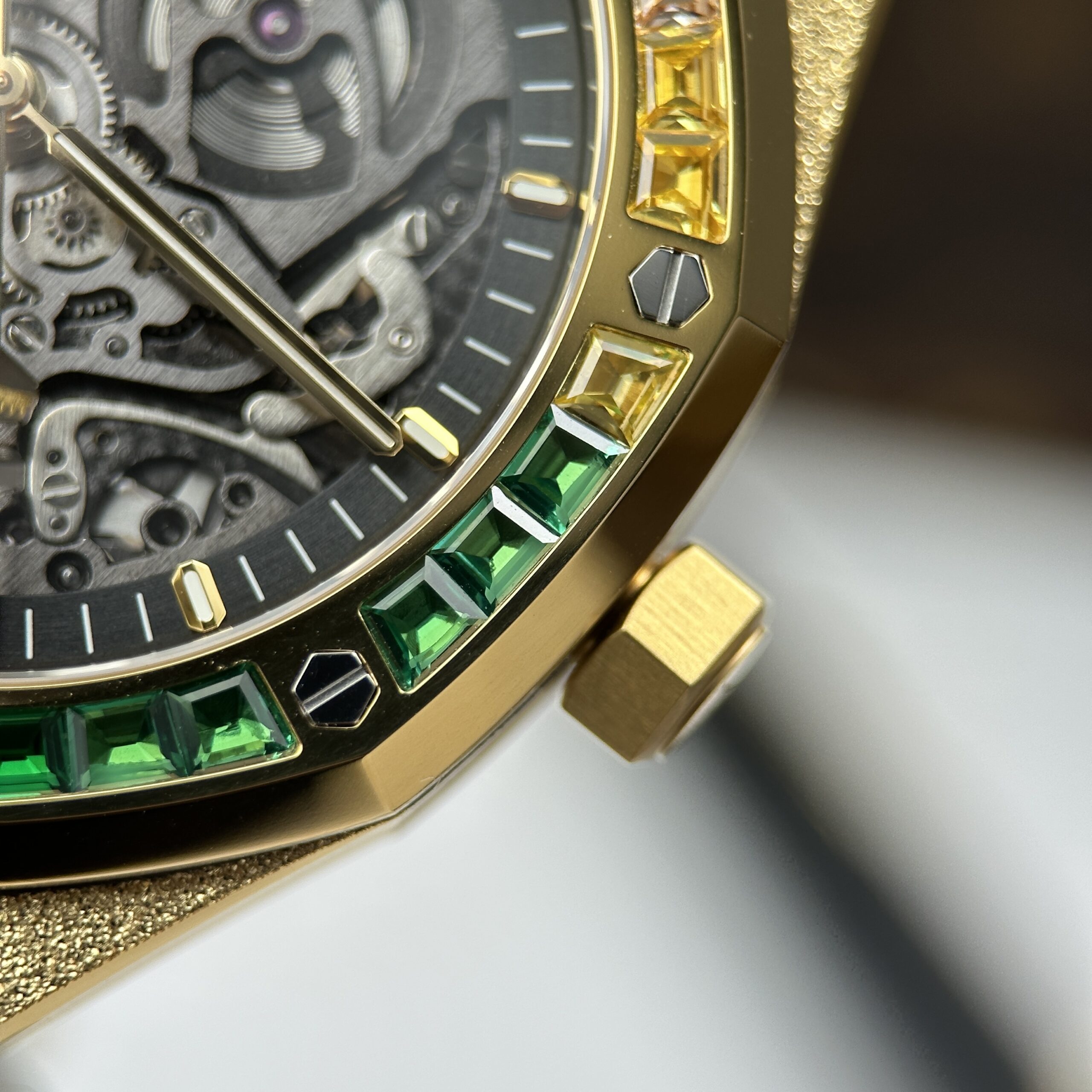 Đồng Hồ Audemars Piguet Royal Oak Frosted Gold Double Balance Wheel Openworked 15412BA Replica Cao Cấp 41mm (2)