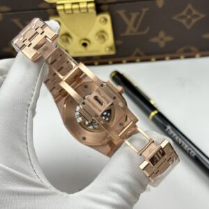 Đồng Hồ Audemars Piguet Royal Oak Frosted Gold Double Balance Wheel Openworked 15412OR Rep Cao Cấp 41mm (2)