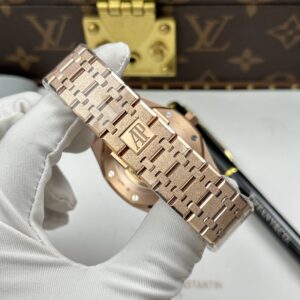 Đồng Hồ Audemars Piguet Royal Oak Frosted Gold Double Balance Wheel Openworked 15412OR Rep Cao Cấp 41mm (2)