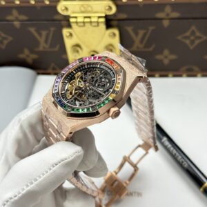 Đồng Hồ Audemars Piguet Royal Oak Frosted Gold Double Balance Wheel Openworked 15412OR Rep Cao Cấp 41mm (2)
