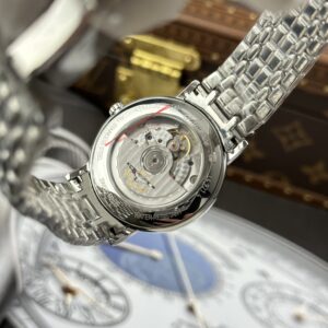 Đồng Hồ Longines Présence L4.922.4.52.6 Replica 11 Nam Mặt Đen Dây Kim Loại 40mm (2)