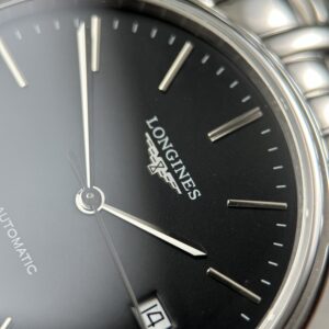 Đồng Hồ Longines Présence L4.922.4.52.6 Replica 11 Nam Mặt Đen Dây Kim Loại 40mm (2)