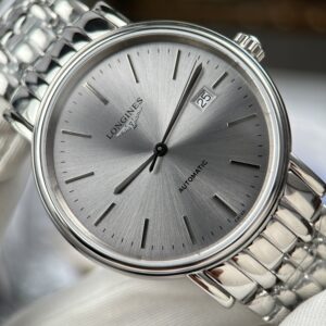 Đồng Hồ Longines Presence L4.922.4.72.6 Replica 11 Mặt Xám Bạc Dây Kim Loại 40mm (2)