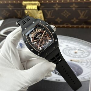 Đồng Hồ Richard Mille RM47 Samurai Chế Tác Vỏ Gốm Đen Bộ Máy Tourbillon 42 (2)